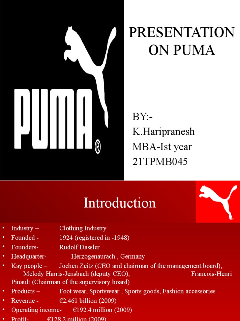 Puma Company Overview and History | PDF | Brand | Retail