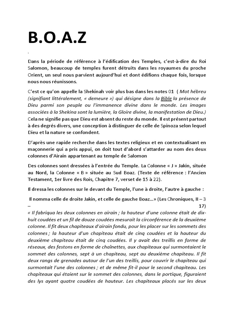 Planche BOAZ PDF