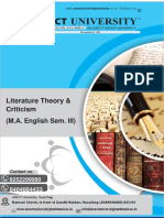 Literary Theory & Criticism-I (M.a 3RD Semester)