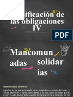 Clasificación de Las Obligaciones IV, Mancomunadas Solidarias