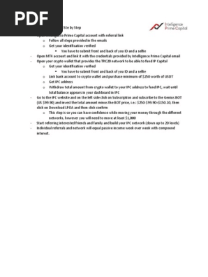 Intelligence Prime Capital Step by Step | PDF