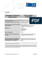 European Technical Assessment ETA 15/0051: Technical and Test Institute For Construction Prague