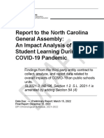 Pandemic Learning Loss For North Carolina Students
