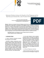 Diplomatic Relations Between The Republic of The Philippines and The East European Socialist Bloc Under President Ferdinand E. Marcos