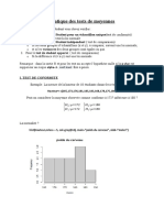 Pratique Des Tests de Moyennes