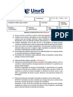Prova p1 Cosmeto 1 PDF