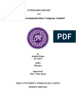 Pakistan Telecommunication Company Limited: Internship Report ON