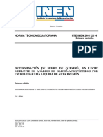 Determinación de suero de quesería en leche mediante cromatografía líquida