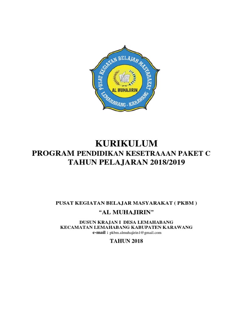 Kurikulum Paket C PKBM Al Muhajirin | PDF