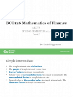 BCO126 Mathematics of Finance: 3 Ects Spring Semester 2022