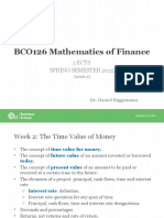 BCO126 Mathematics of Finance: 3 Ects Spring Semester 2022