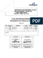 S-TAL-FRP-GEN-QUA-PRD-0008: Procedimiento de Torqueo de Pernos