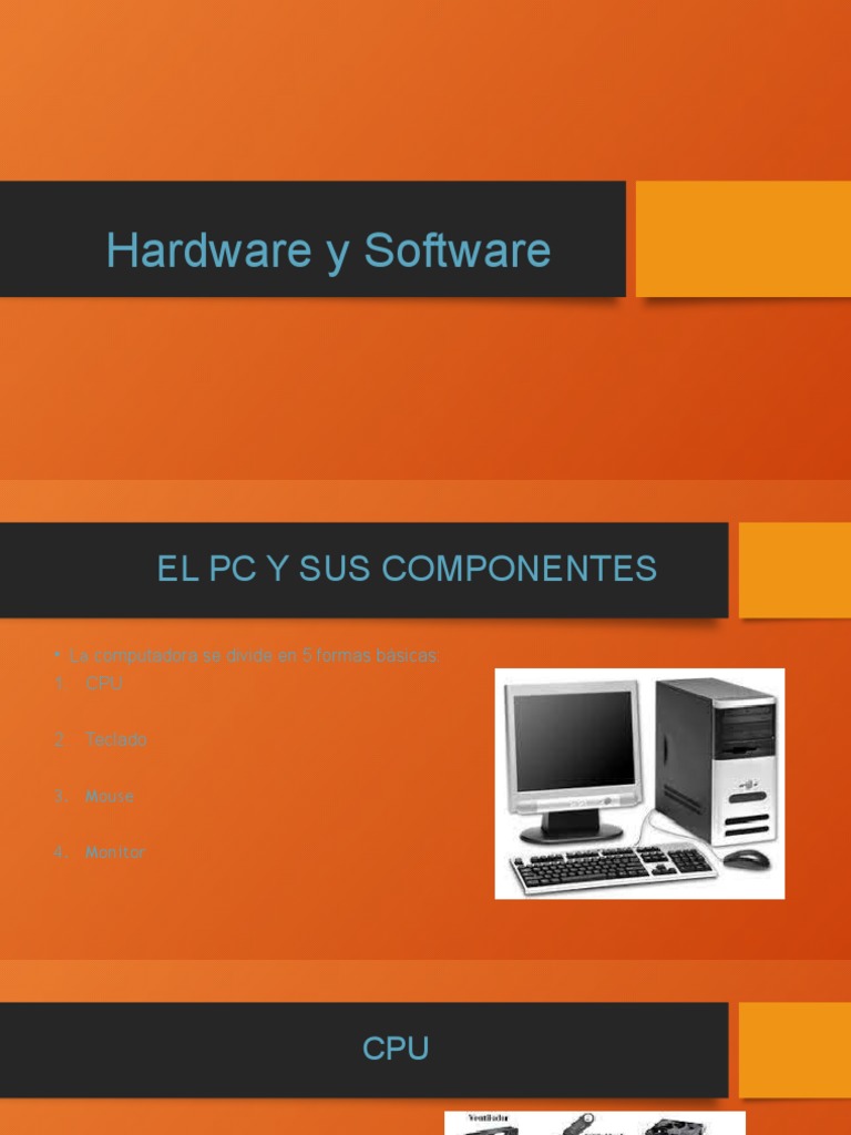 Hardware y Software PDF Microprocesador Intel