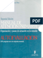 Manual de Atencion Primaria. Organizacion y Pautas de Actuacion en La Consulta - Zurro, A-Cano, J.F