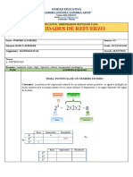 Actividades de Refuerzo - Octavo S4