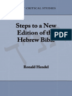 (Text-Critical Studies) Ronald Hendel - Steps To A New Edition of The Hebrew Bible-SBL Press (2016)