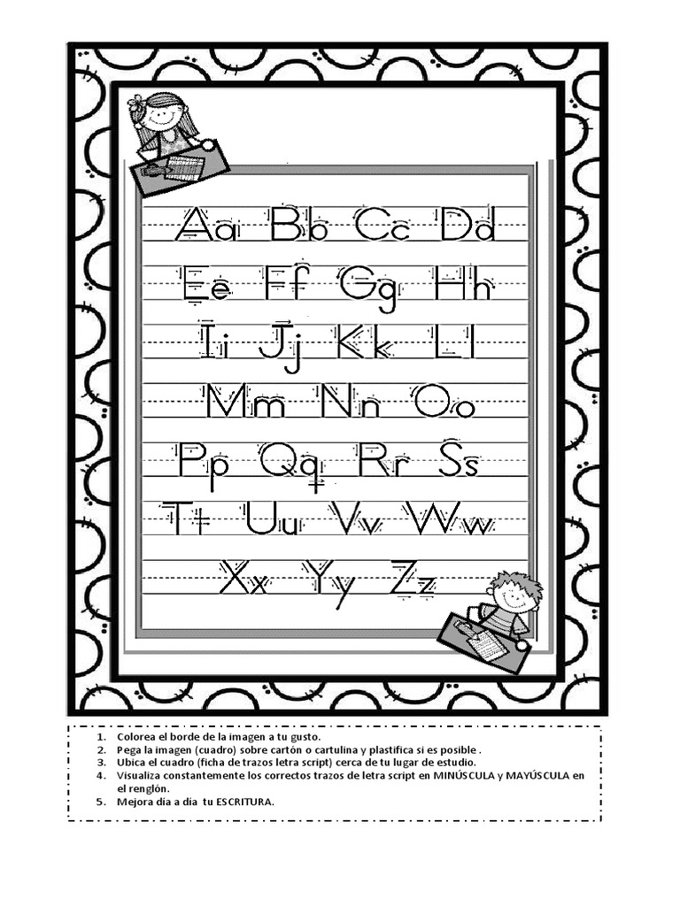 Ejercicios de Trazos para Letra Script | PDF