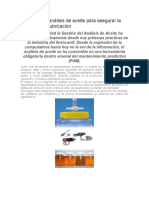 Tecnología y Análisis de Aceite para Asegurar La Eficiencia de Lubricación