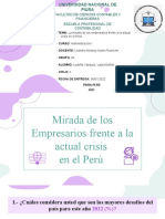 Mirada de Los Empresarios Frente A La Actual Crisis en El Peru