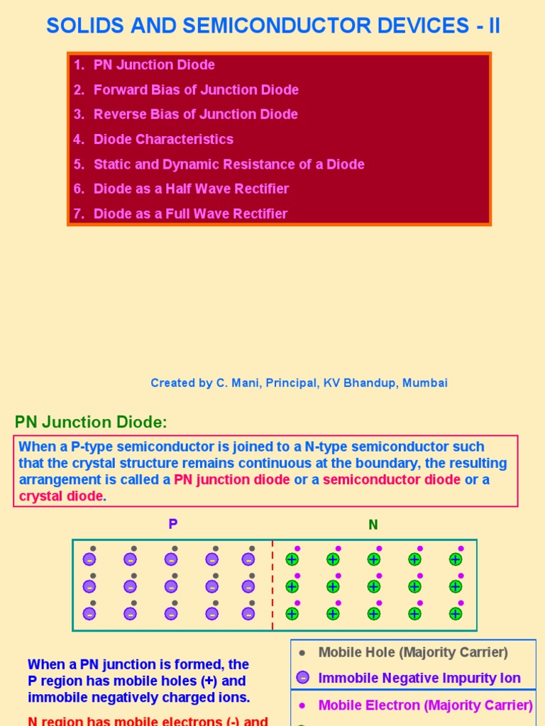 PN Junction Diode Fundamentals | PDF | P–N Junction | Diode