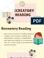 Recreatory Reading