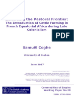 Extending The Pastoral Frontier - The Introduction of Cattle Farming in French Equatorial Africa During Late Colonialism
