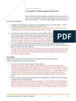 Answer Key:: Simulation: Understanding Specific Heat Background