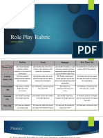 Role Play Rubric: With Mr. Torres