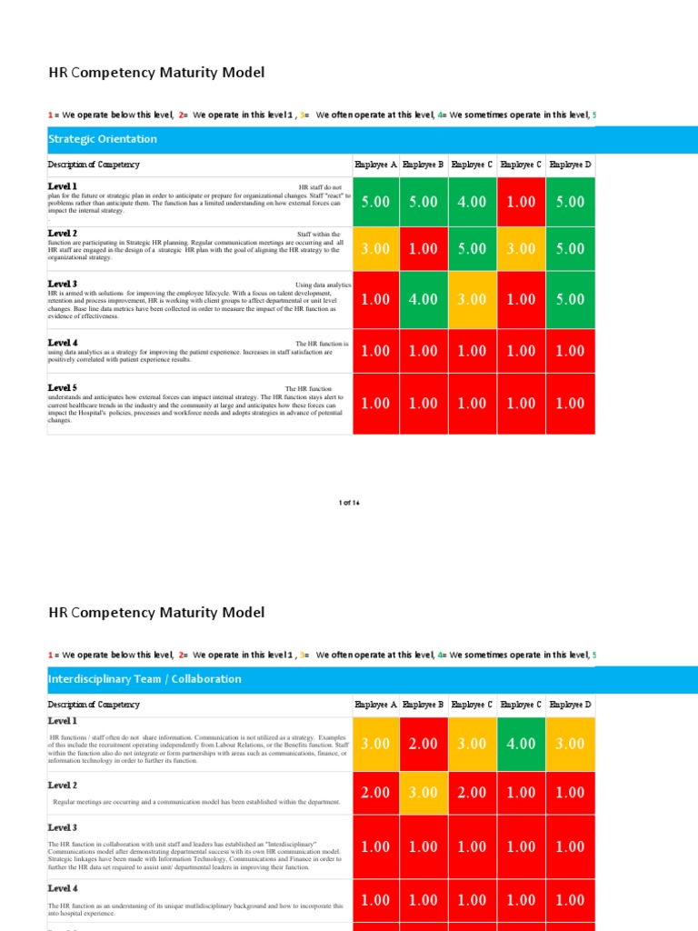 HR Competency Maturity Assessment | PDF | Competence (Human Resources ...