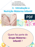 AULA 1 INTRODUÇÃO  AO GRUPO MATERNO INFANTIL