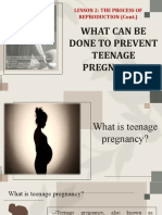 What Can Be Done To Prevent Teenage Pregnancy?: Lesson 2: The Process of Reproduction (Cont.)