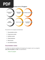 Sections of C Program'