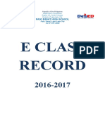 Class record cover page