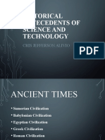Historical Antecedents of Science and Technology: Cris Jefferson Alivio