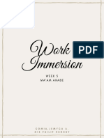 Work Immersion Week 5