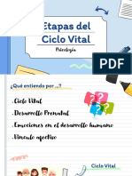 Etapas del ciclo vital psicológico