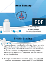 Protein Binding: Dr. Abid Yousaf, PHD