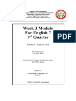 Week 3 Module For English 7 3 Quarter