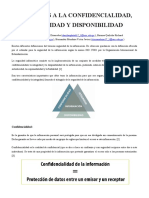 Amenazas A La Confidencialidad, Integridad y Disponibildiad