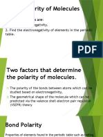Polarity of Molecules: Specific Objectives Are