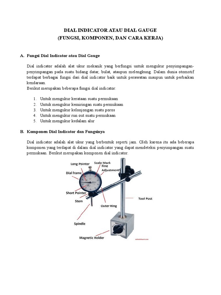 Dial Gauge (Dial Indicator) PDF