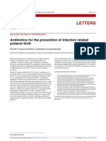 Antibiotics For The Prevention of Infection Related Preterm Birth