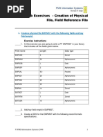 DDS Lab Exercises - Creation of Physical File, Field Reference File