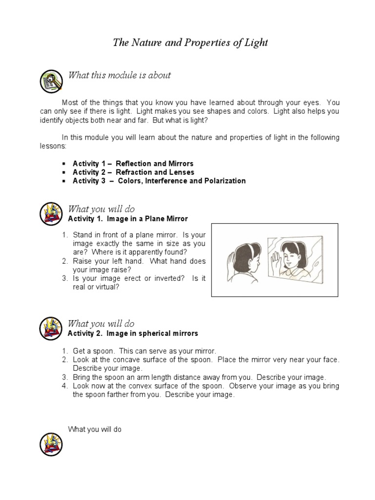 Properties of Light Module Activities | PDF | Self-Improvement