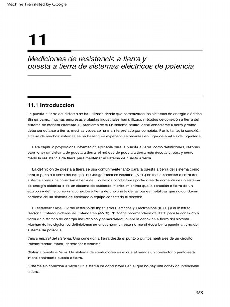 Capitulo 11 Traducido Del Libro "Electrical Power Equipment Maintenance