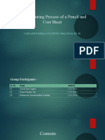 Manufacturing Process of A Pencil and Cost Sheet