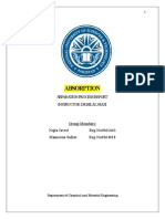 Absorption: Separation Process Report Instructor: DR - Bilal Niazi