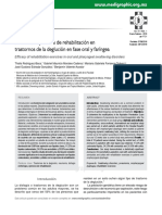 Eficacia de Ejercicios de Rehabilitación en Trastornos de La Deglución en Fase Oral y Faríngea