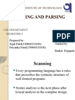 Laxmi Institute CSE Dept Parsing and Scanning