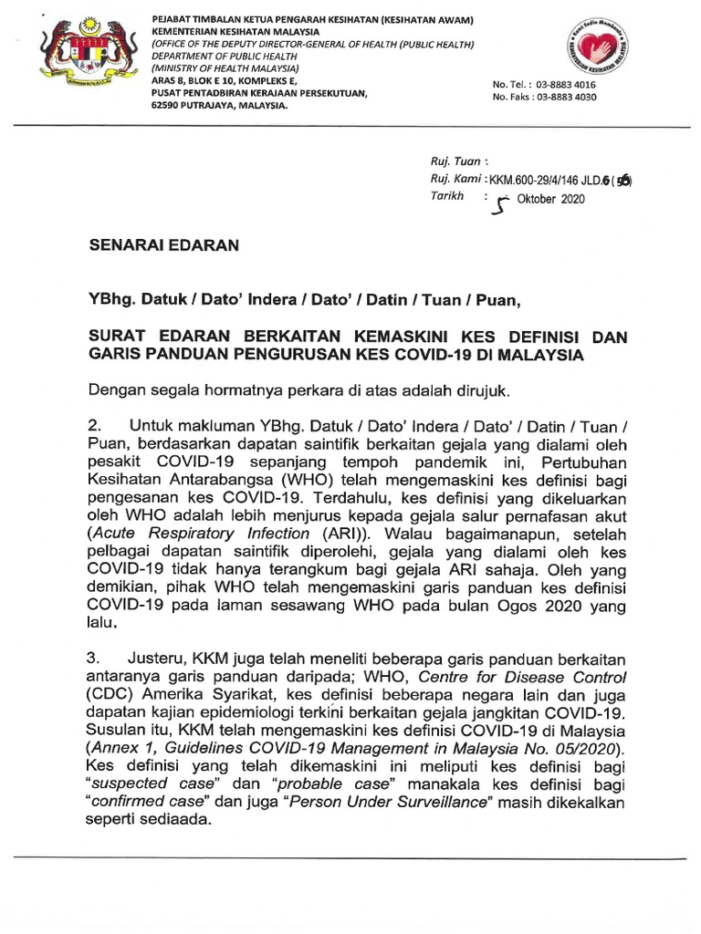 3 RD Clinical Guidelines KKM Covid19 5 Okt 2020 PDF